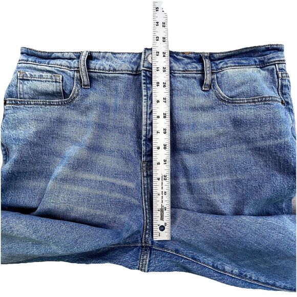 Old Navy Jeans Womens 14 Blue High Rise Kicker Boot Cut Light Wash Stretch Denim - Picture 12 of 13